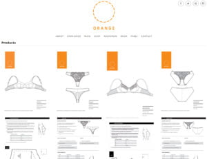 Orange Lingerie Sewing Patterns