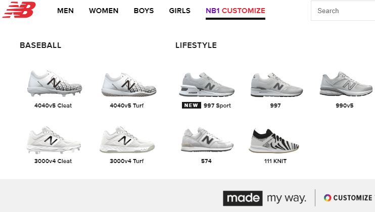 New Balance NB1 Custom Shoe Models